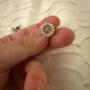 Michael Negrin - Pearl Rimmed Stud Earrings